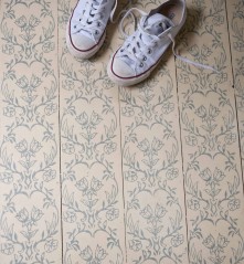 Floor painted and printed with Tapet patterned paint roller & Annie Sloan paints